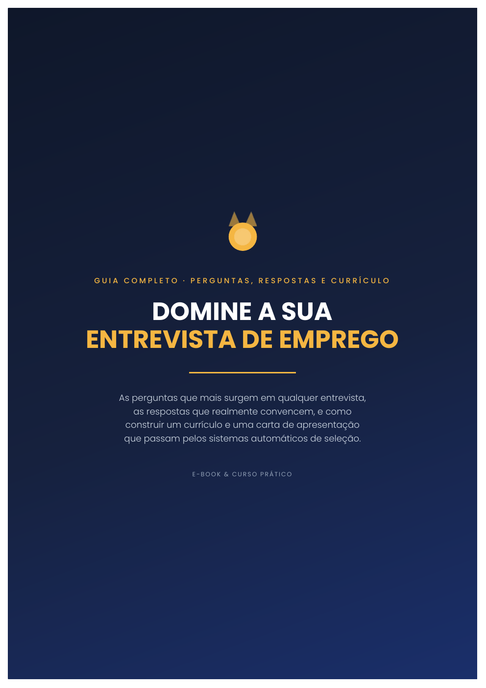 Capa do e-book Domine a Sua Entrevista de Emprego